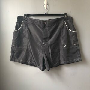 NWT Free Country Women’s Plus Size Gray Swim Board Shorts, Swimsuit bottom 2X